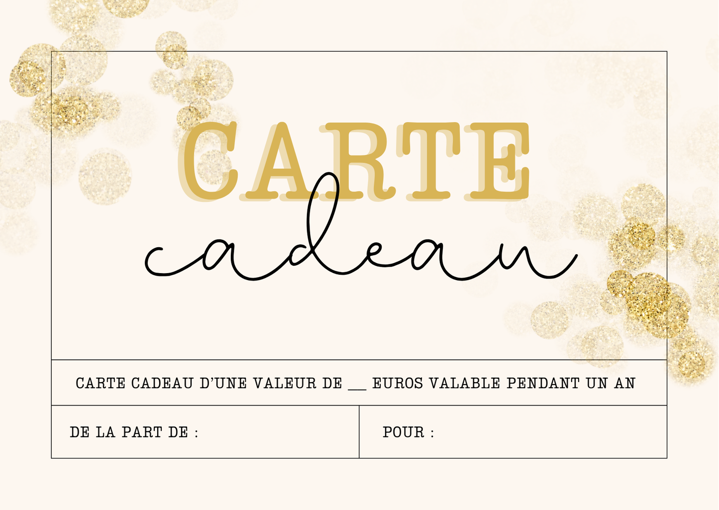 Carte cadeau personnalisée – Le cadeau parfait quand on veut faire plaisir sans se tromper