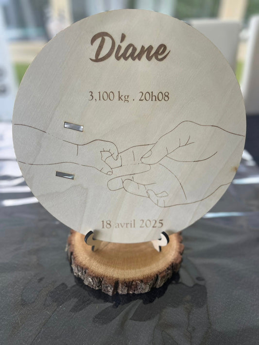 Porte-bracelet de naissance personnalisable – Préservez ce souvenir unique pour toujours