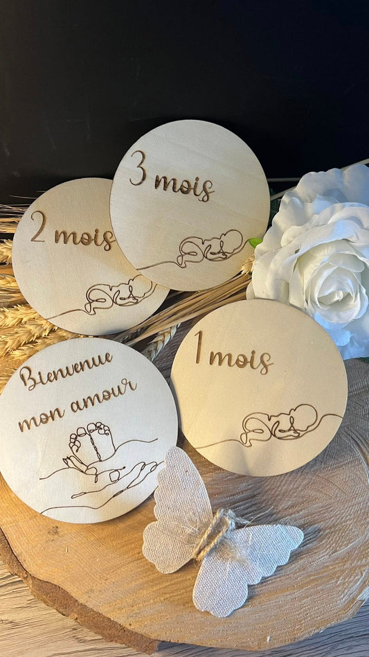 Lot de 15 cartes étapes bébé personnalisées – Pour capturer chaque moment précieux
