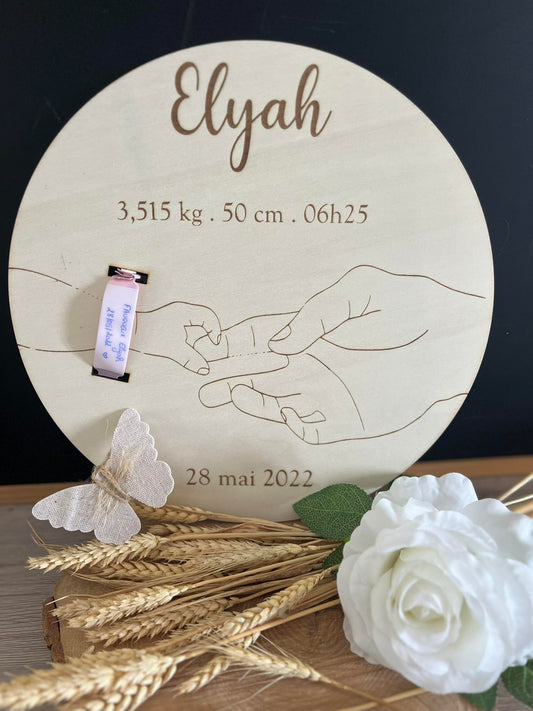 Porte-bracelet de naissance personnalisable – Préservez ce souvenir unique pour toujours