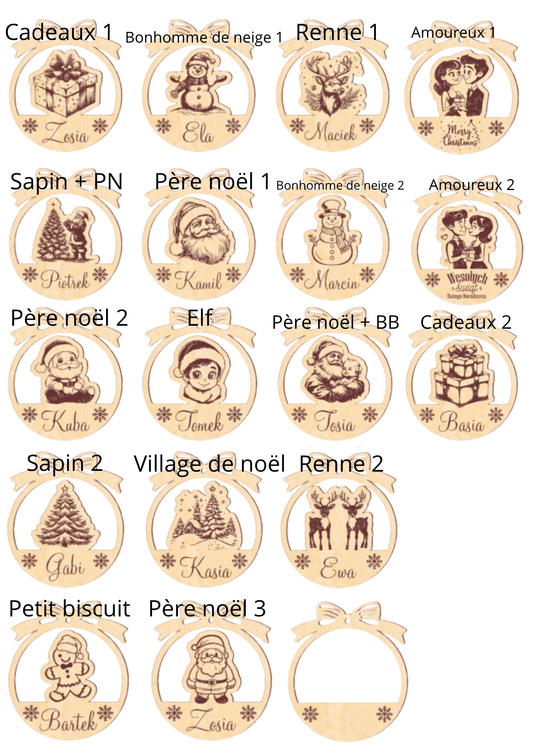 Boule de Noël personnalisée – Fabrication artisanale en bois