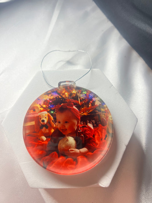 Boule de Noël Photo en Plexiglas – Personnalisée